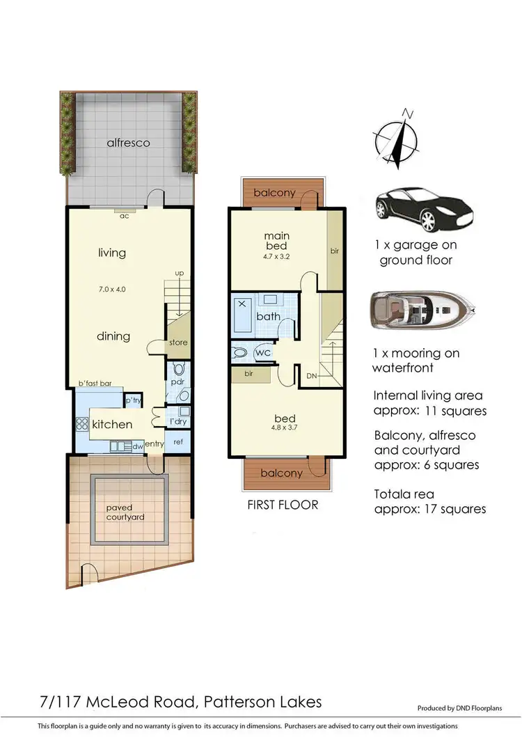 Floorplan of Homely apartment listing, 7/117 Mcleod Road, Patterson Lakes VIC 3197