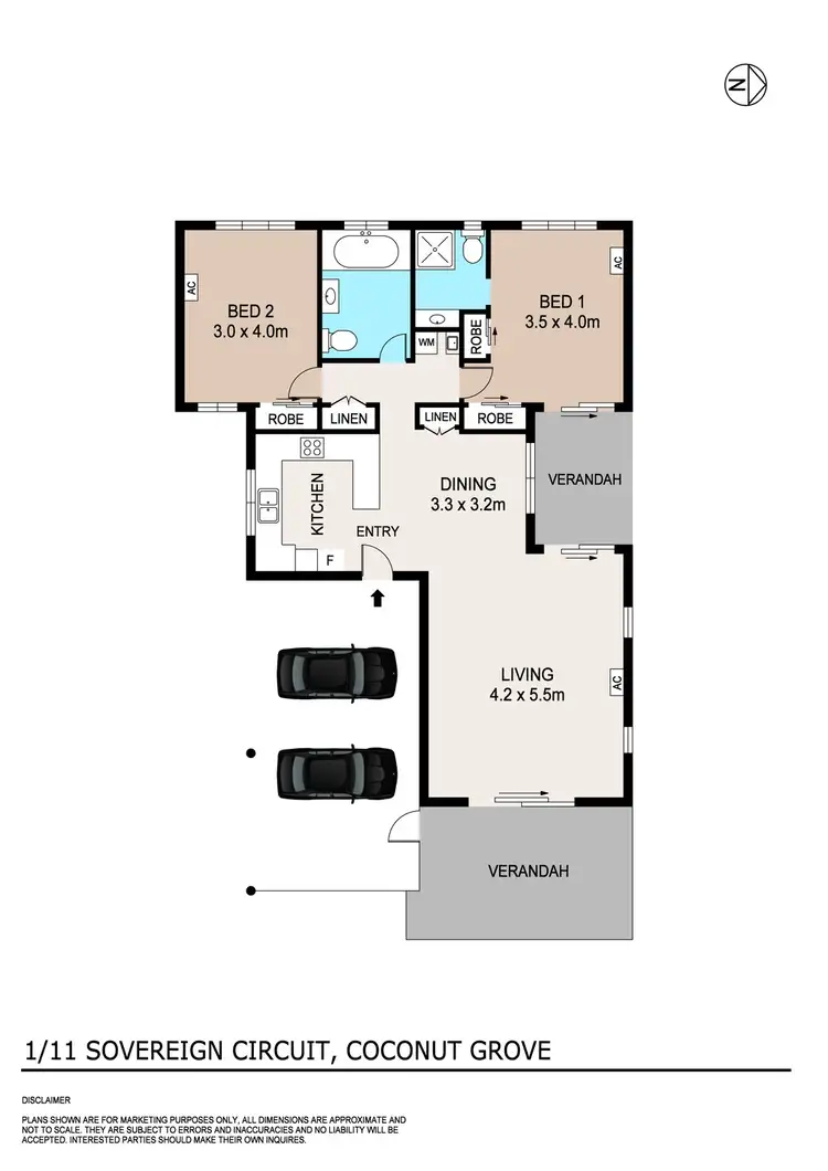Floorplan of Homely unit listing, 1/11 Sovereign Circuit, Coconut Grove NT 810