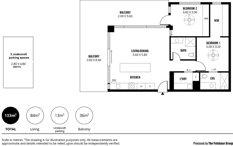 Floorplan of Homely apartment listing, Apt 201, 2 The Pinery, West Lakes SA 5021