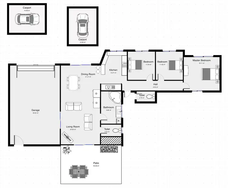 Floorplan of Homely rural property listing, 385 Westcliffs Avenue, Cardross VIC 3496