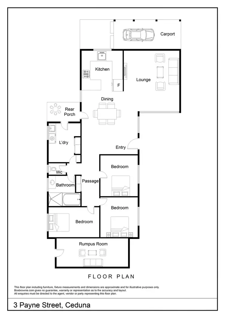 Floorplan of Homely house listing, 3 Payne Street, Ceduna SA 5690