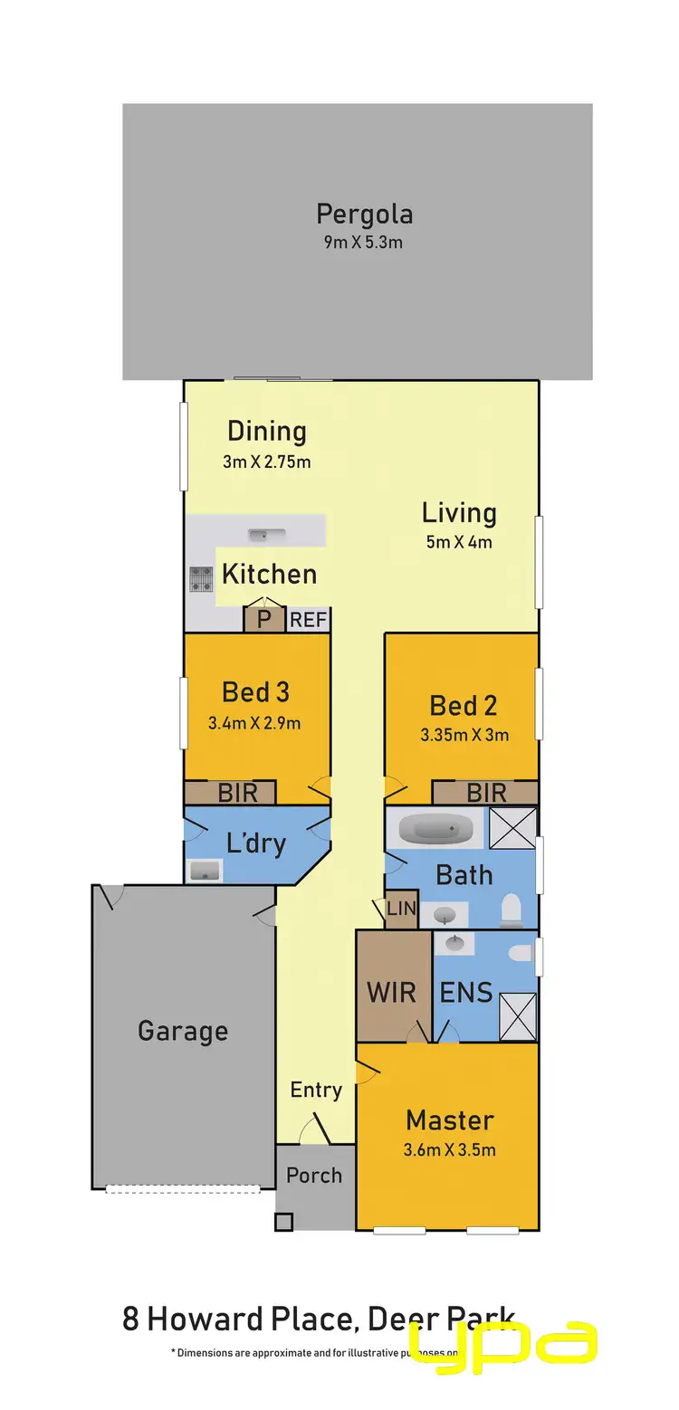 Floorplan of Homely house listing, 8 Howard Place, Deer Park VIC 3023