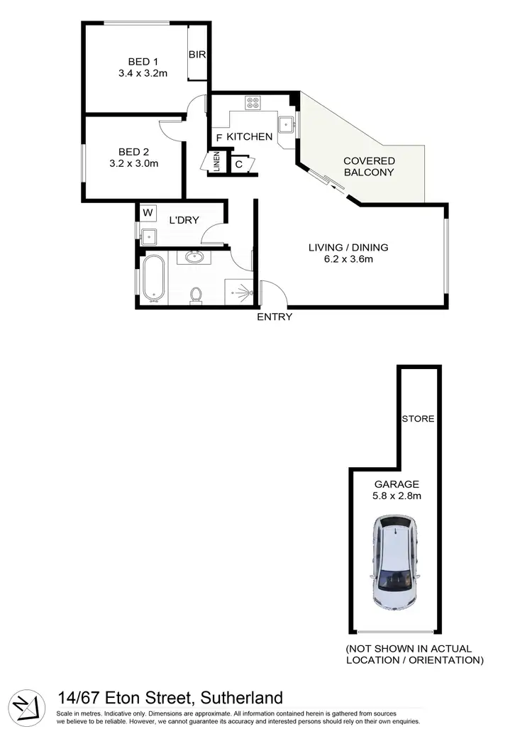 Floorplan of Homely unit listing, 14/67 Eton Street, Sutherland NSW 2232