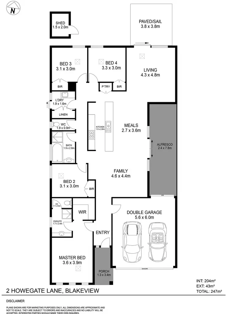 Floorplan of Homely house listing, 2 Howegate Lane, Blakeview SA 5114
