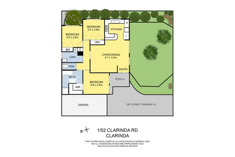 Floorplan of Homely unit listing, 1/52 Clarinda Road, Clarinda VIC 3169