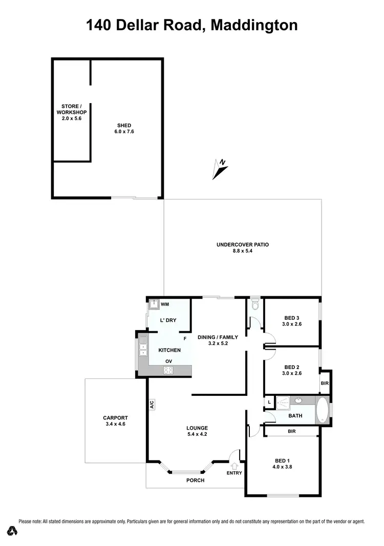 Floorplan of Homely house listing, 140 DELLAR ROAD, Maddington WA 6109