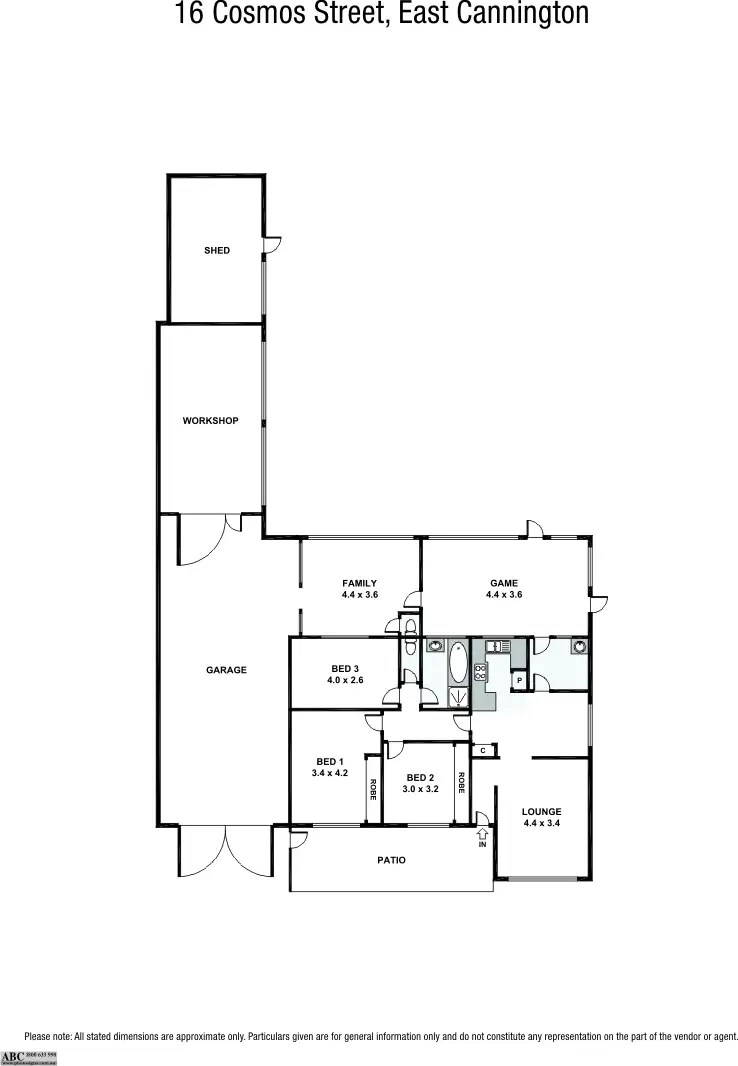 Floorplan of Homely house listing, 16 Cosmos Street, East Cannington WA 6107