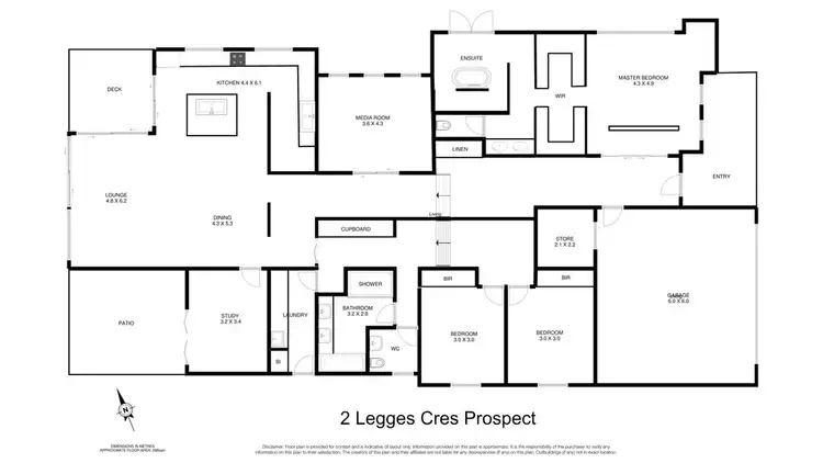 Floorplan of Homely house listing, 2 Legges Crescent, Prospect TAS 7250