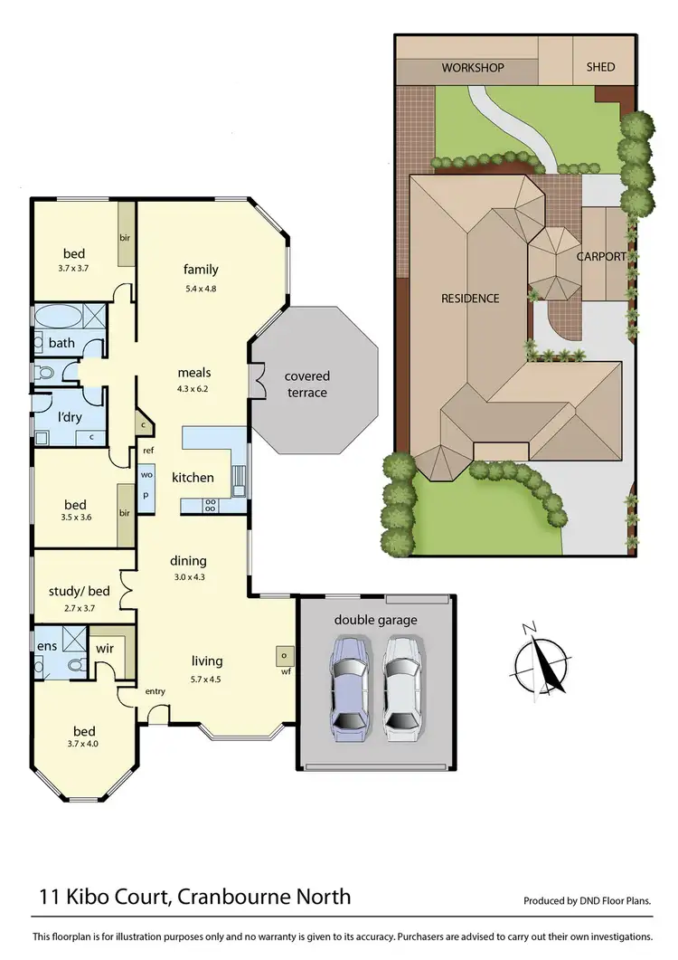 Floorplan of Homely house listing, 11 Kibo Court, Cranbourne North VIC 3977