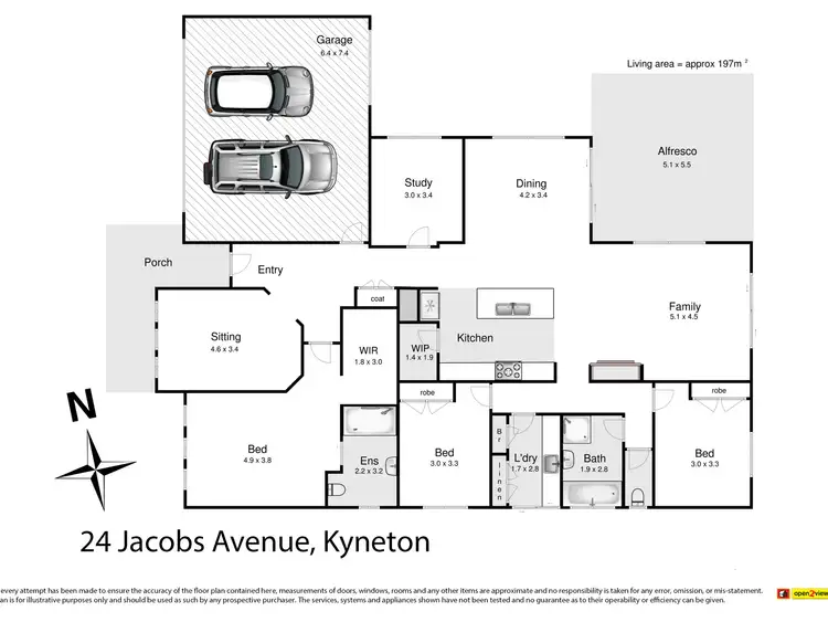 Floorplan of Homely house listing, 24 Jacobs Avenue, Kyneton VIC 3444