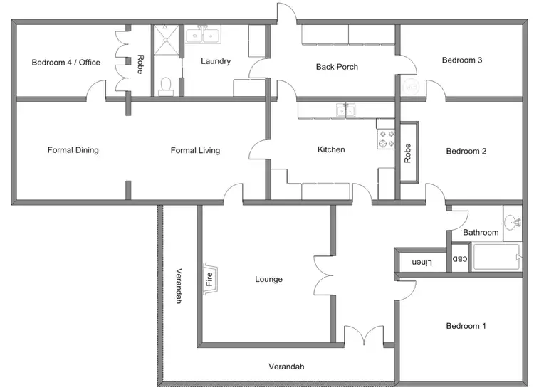 Floorplan of Homely house listing, 386 Hutchings Road, Bordertown SA 5268