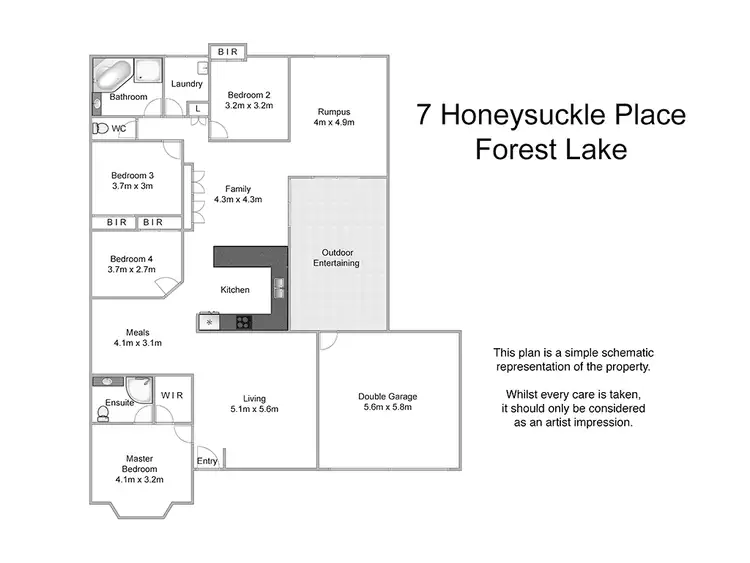 Floorplan of Homely house listing, 7 Honeysuckle Place, Forest Lake QLD 4078