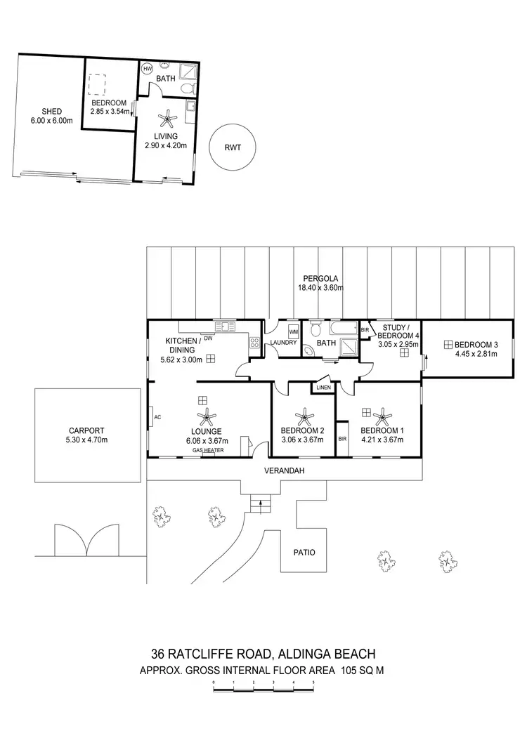 Floorplan of Homely house listing, 36 Ratcliffe Road, Aldinga Beach SA 5173