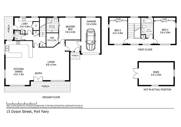 Floorplan of Homely house listing, 15 Dyson Street, Port Fairy VIC 3284