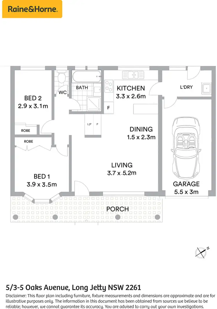 Floorplan of Homely villa listing, 5/3-5 Oaks Avenue, Long Jetty NSW 2261