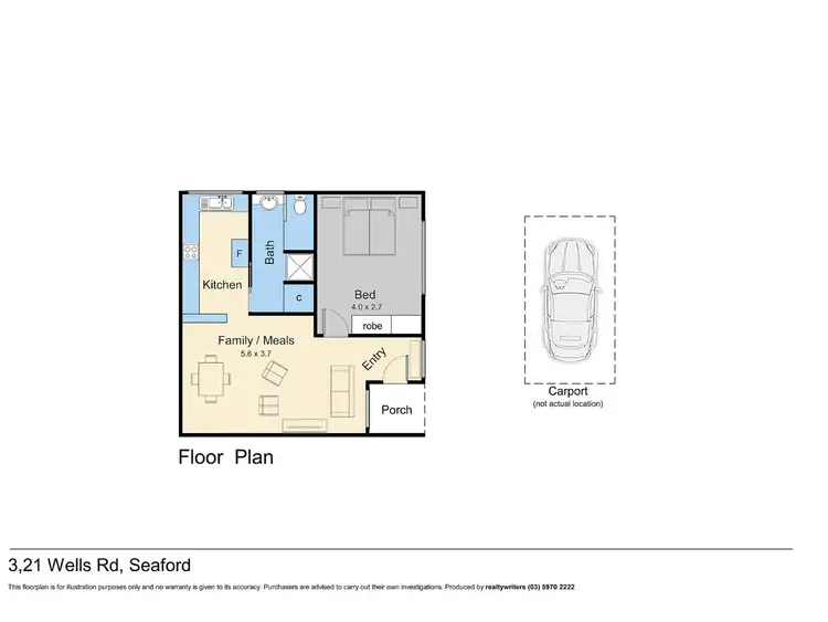 Floorplan of Homely unit listing, 3/21 Wells Road, Seaford VIC 3198