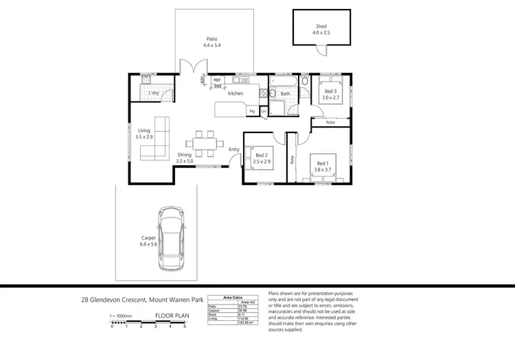 Floorplan of Homely house listing, 28 GLENDEVON CRESCENT, Mount Warren Park QLD 4207