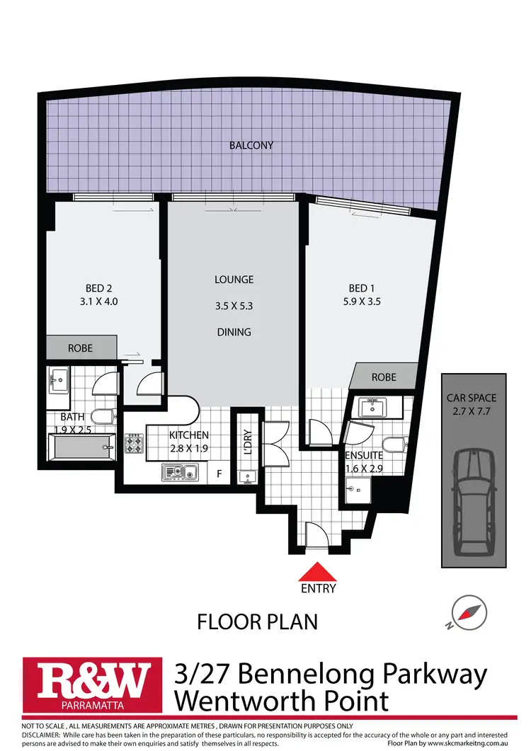 Floorplan of Homely apartment listing, 3/27 Bennelong Parkway, Wentworth Point NSW 2127