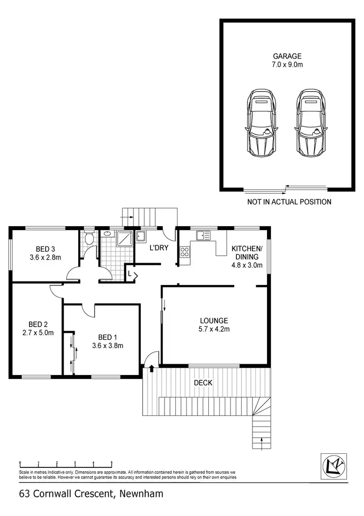Floorplan of Homely house listing, 63 Cornwall Crescent, Newnham TAS 7248