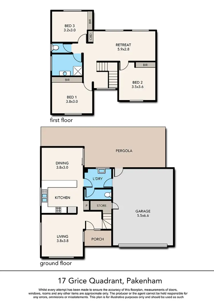 Floorplan of Homely house listing, 17 Grice Quadrant, Pakenham VIC 3810