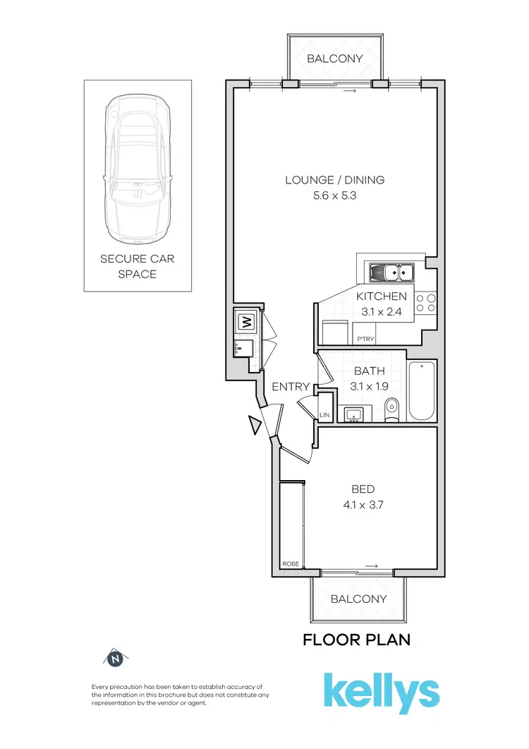 Floorplan of Homely apartment listing, 20/47 Trafalgar Street, Annandale NSW 2038