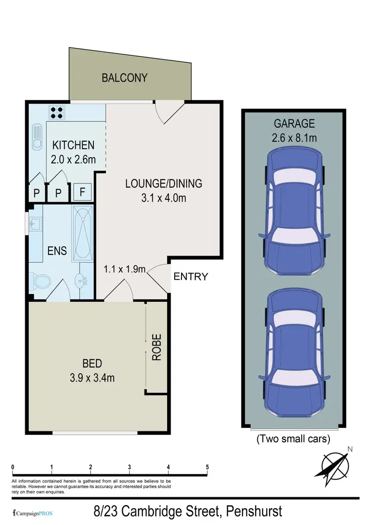 Floorplan of Homely unit listing, 8/23 Cambridge Street, Penshurst NSW 2222