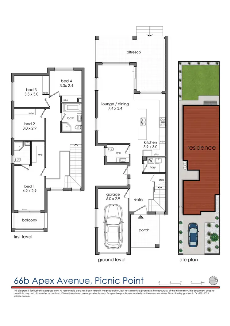 Floorplan of Homely house listing, 66 Apex Avenue, Picnic Point NSW 2213