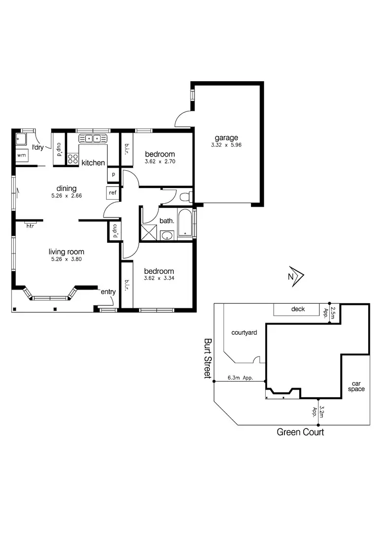 Floorplan of Homely unit listing, 1/1 Green Court, Altona VIC 3018