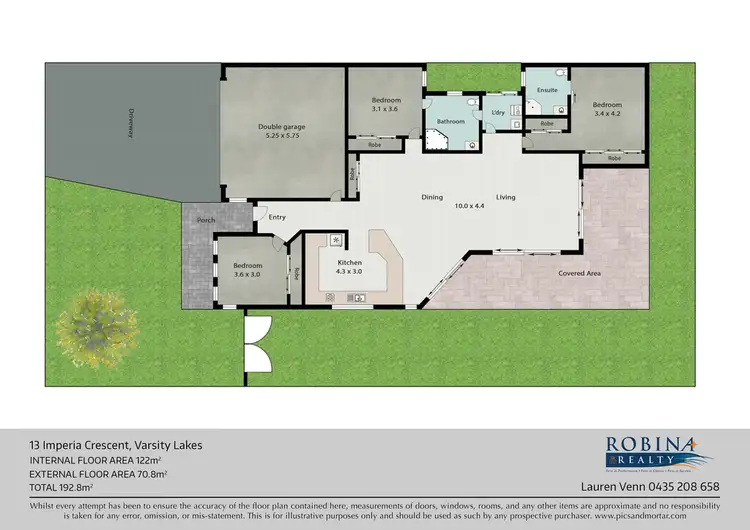 Floorplan of Homely house listing, 13 Imperia Crescent, Varsity Lakes QLD 4227