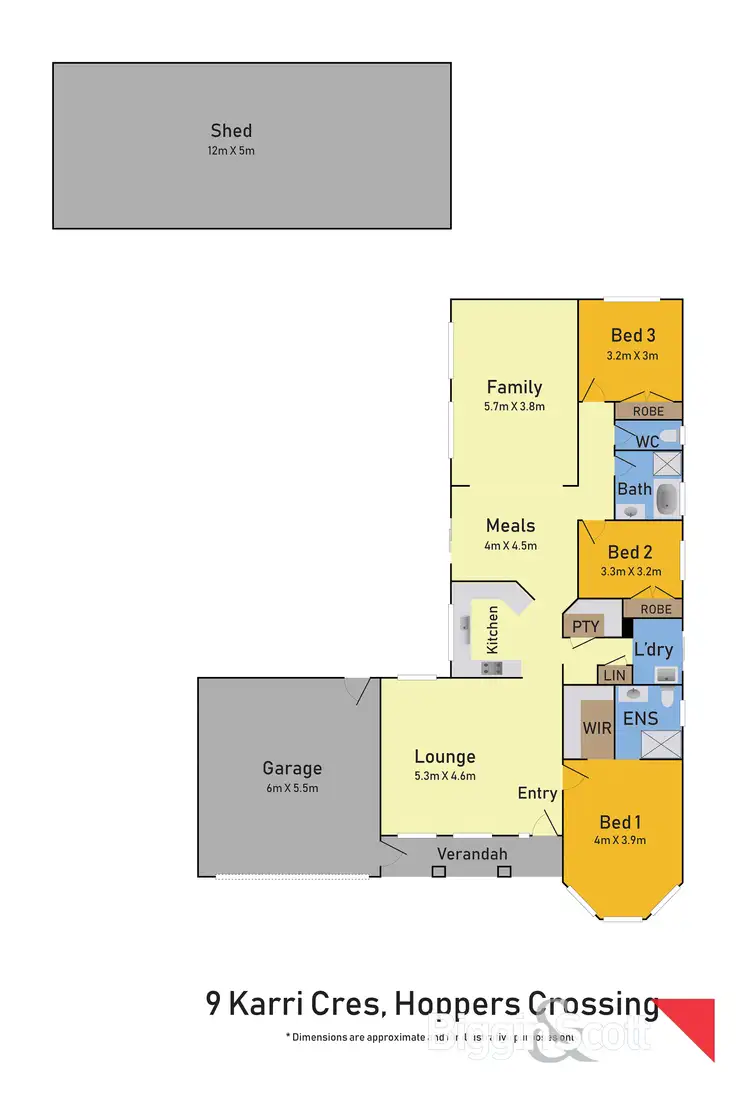 Floorplan of Homely house listing, 9 Karri Crescent, Hoppers Crossing VIC 3029