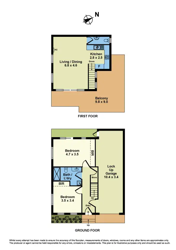 Floorplan of Homely townhouse listing, 5 Deborah Lane, Newport VIC 3015