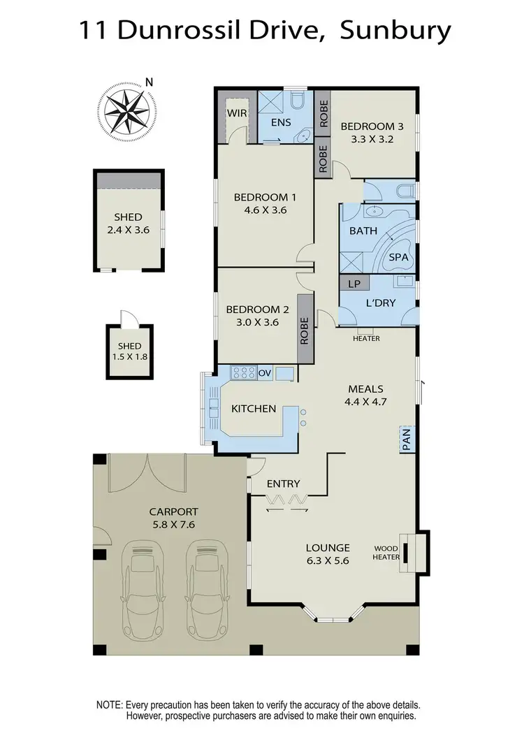 Floorplan of Homely house listing, 11 Dunrossil Drive, Sunbury VIC 3429