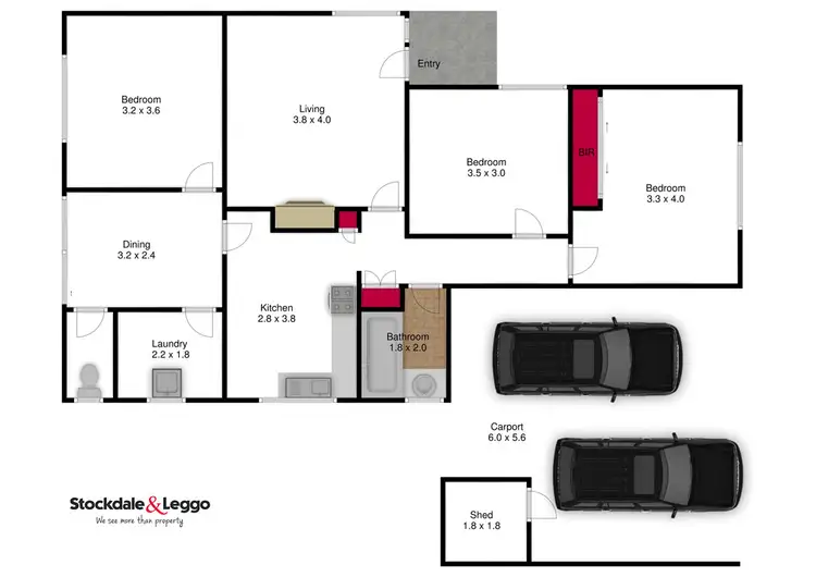 Floorplan of Homely house listing, 10 Breen Court, Traralgon VIC 3844