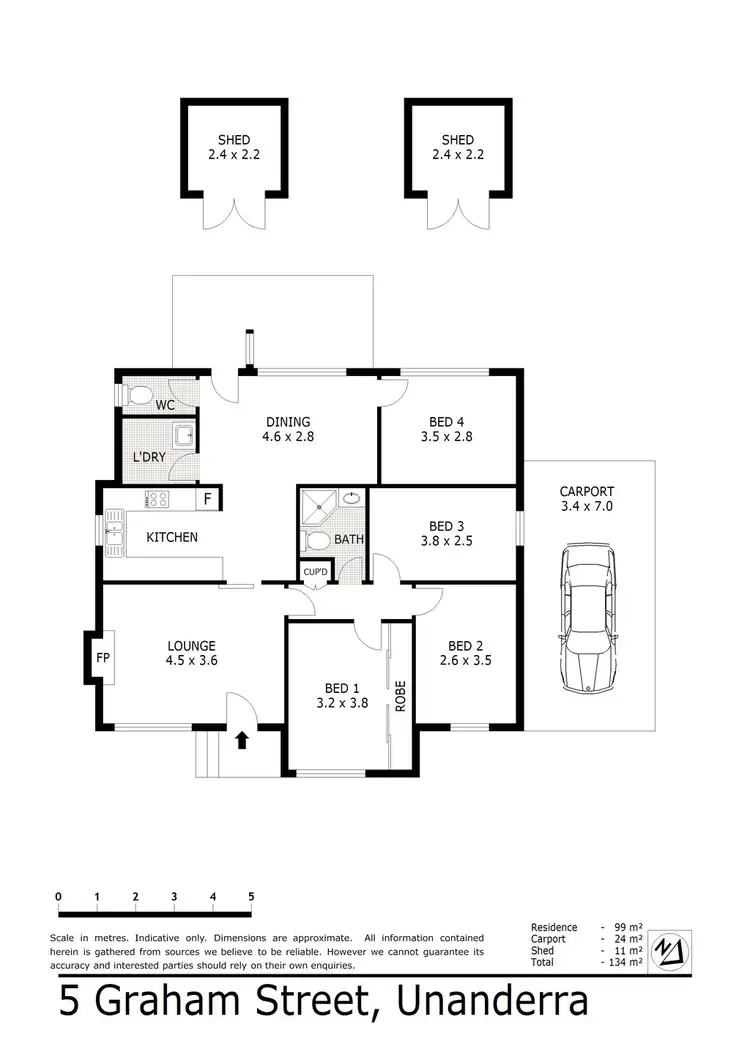Floorplan of Homely house listing, 5 Graham Street, Unanderra NSW 2526