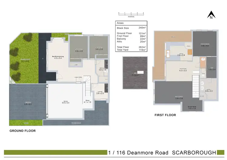 Floorplan of Homely townhouse listing, 1/116 Deanmore Road, Scarborough WA 6019