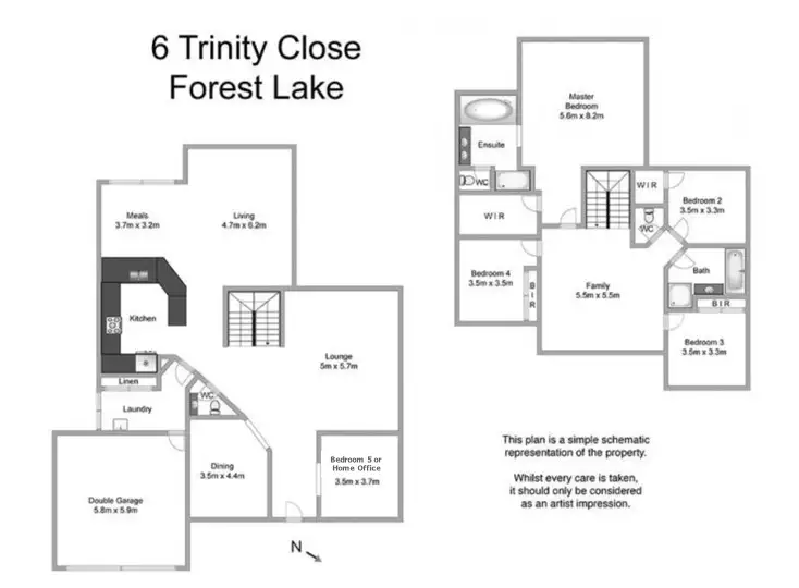 Floorplan of Homely house listing, 6 Trinity Close, Forest Lake QLD 4078