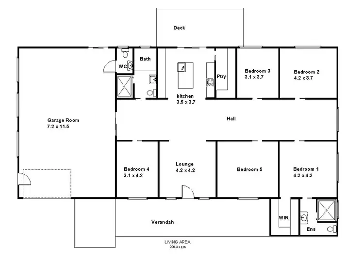 Floorplan of Homely house listing, 61 Crescent Street, Renmark SA 5341