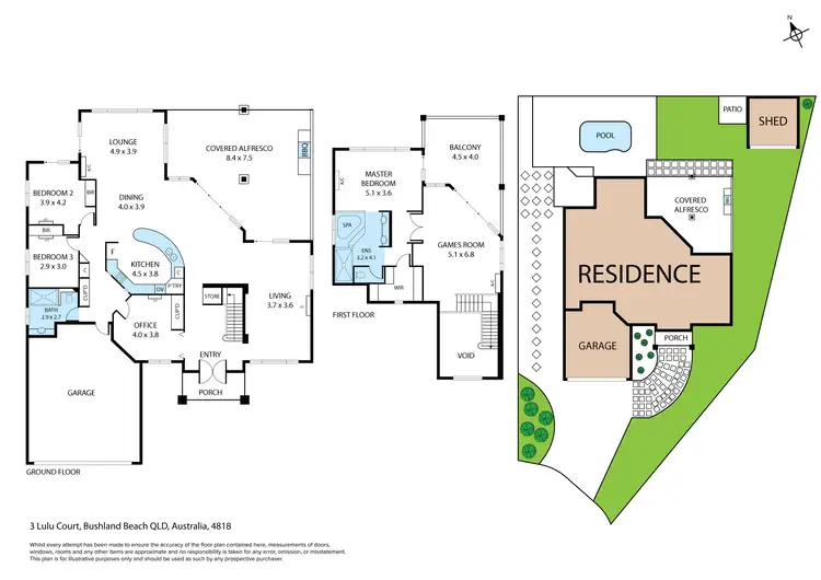 Floorplan of Homely house listing, 3 Lulu Court, Bushland Beach QLD 4818