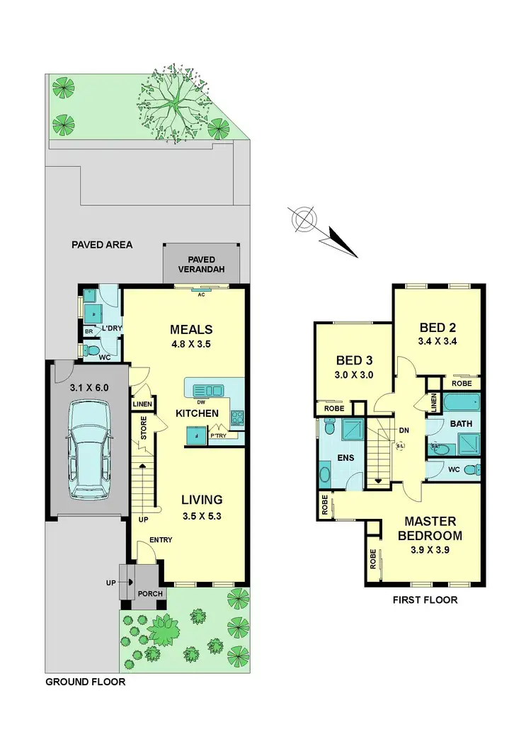 Floorplan of Homely townhouse listing, 37 Balerno Circle, Gowanbrae VIC 3043