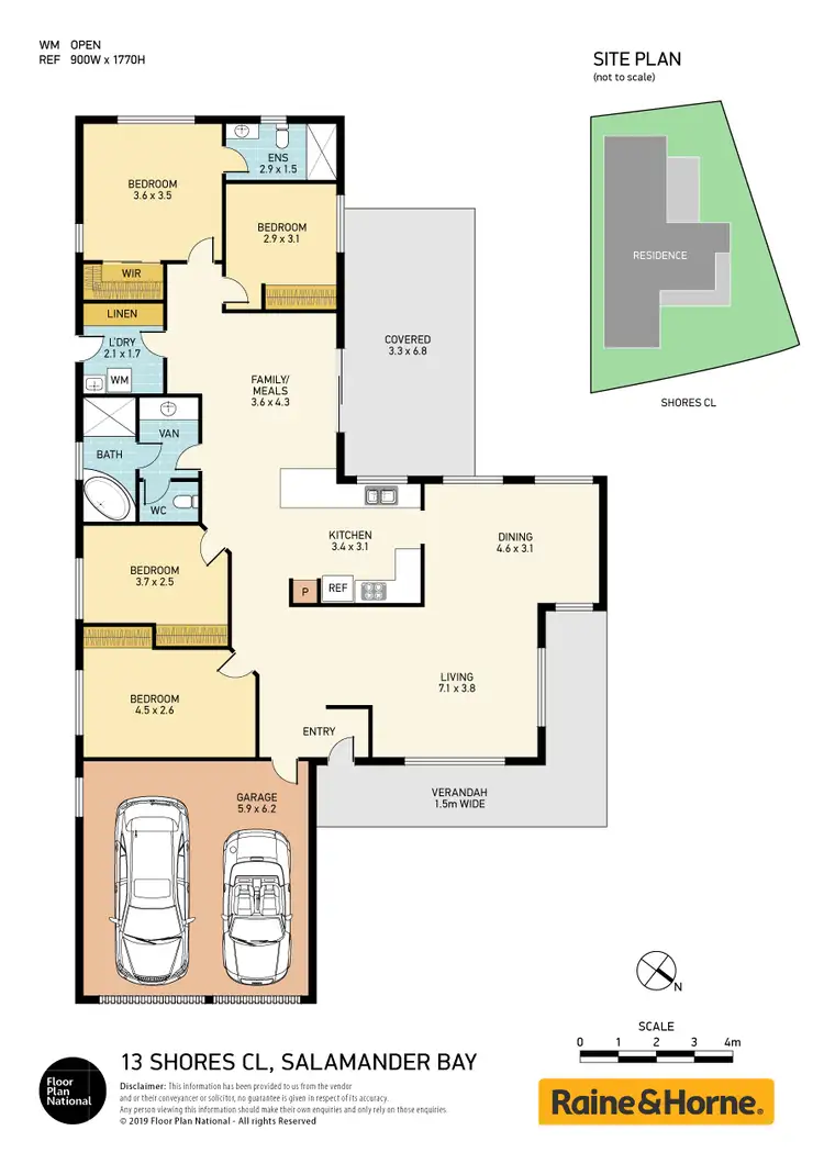 Floorplan of Homely house listing, 13 Shores Close, Salamander Bay NSW 2317