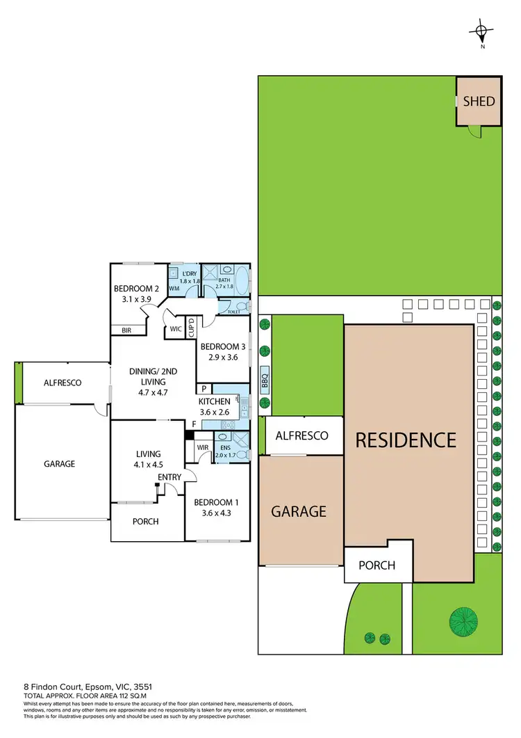 Floorplan of Homely house listing, 8 Findon Court, Epsom VIC 3551