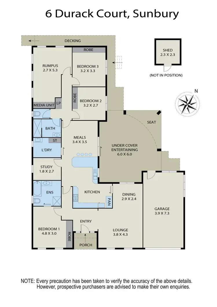 Floorplan of Homely house listing, 6 Durack Court, Sunbury VIC 3429