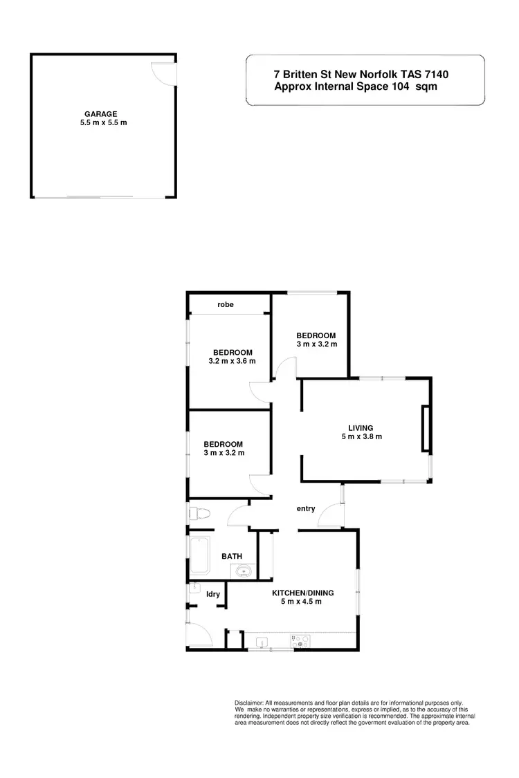 Floorplan of Homely house listing, 7 Britten Street, New Norfolk TAS 7140