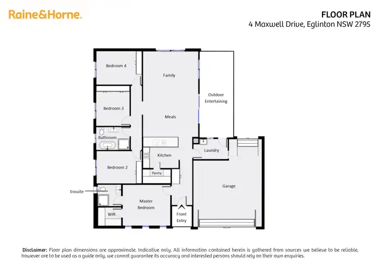 Floorplan of Homely house listing, 4 Maxwell Drive, Eglinton NSW 2795