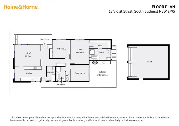 Floorplan of Homely house listing, 18 Violet Street, South Bathurst NSW 2795