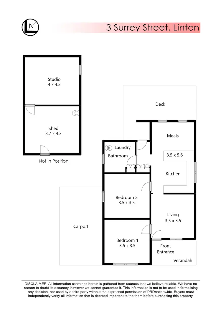Floorplan of Homely house listing, 3 Surrey Street, Linton VIC 3360