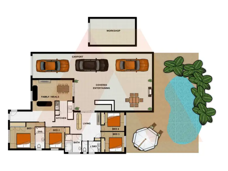 Floorplan of Homely house listing, 73 Evergreen Avenue, Loganlea QLD 4131