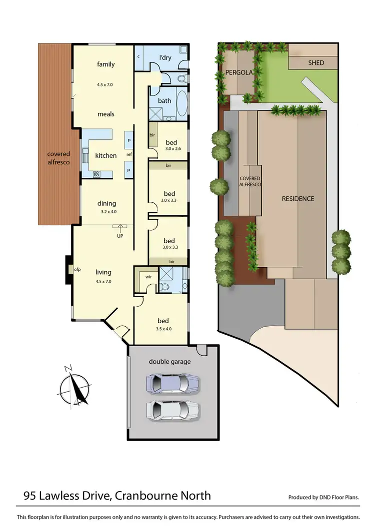 Floorplan of Homely house listing, 95 Lawless Drive, Cranbourne North VIC 3977