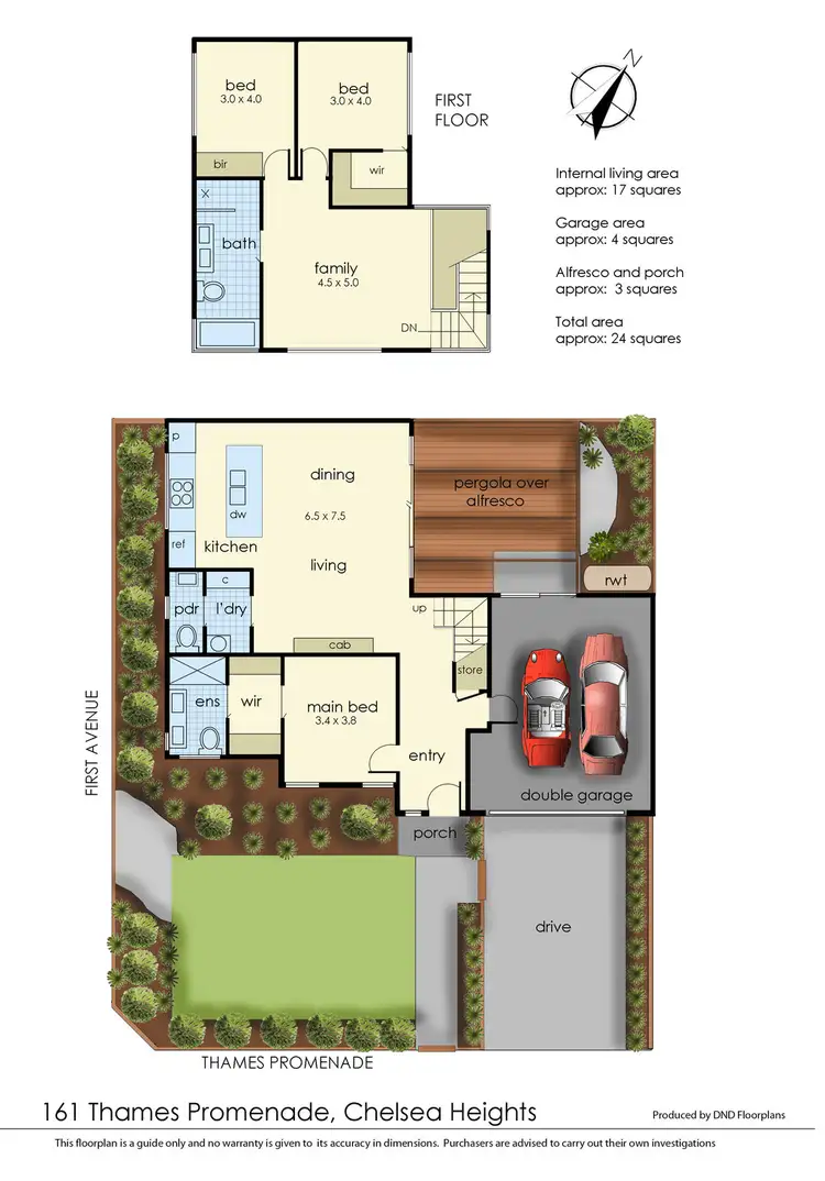 Floorplan of Homely townhouse listing, 161 Thames Promenade, Chelsea Heights VIC 3196