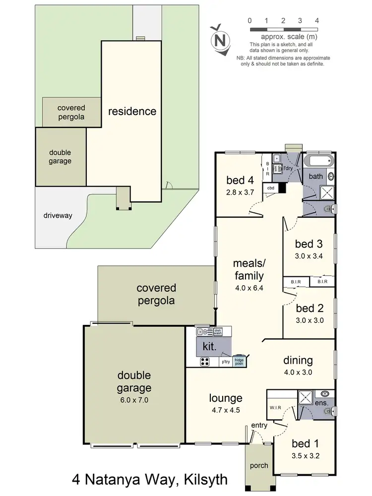 Floorplan of Homely house listing, 4 Natanya Way, Kilsyth VIC 3137